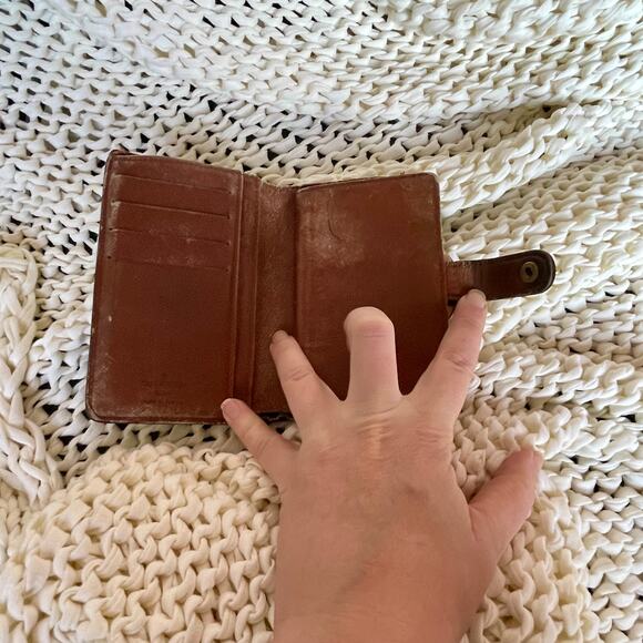 Louis Vuitton French Wallet Purse Monogram Ebene Canvas Kisslock Authentic 0099 - Picture 10 of 16